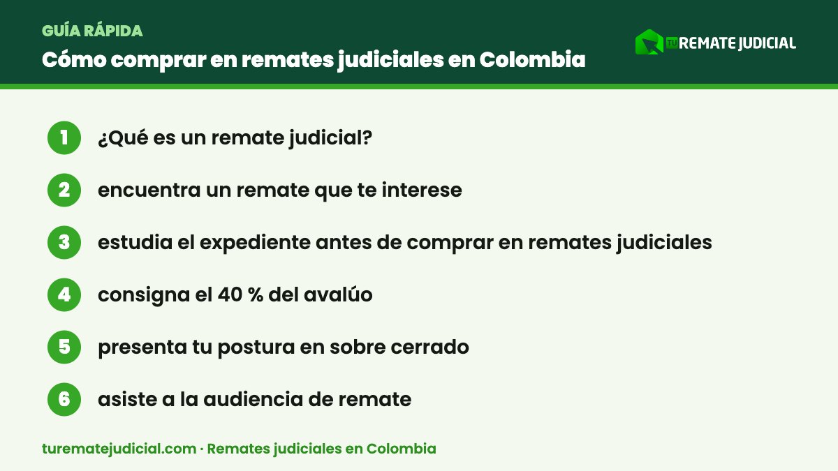 Infografía: comprar en remates judiciales – resumen
