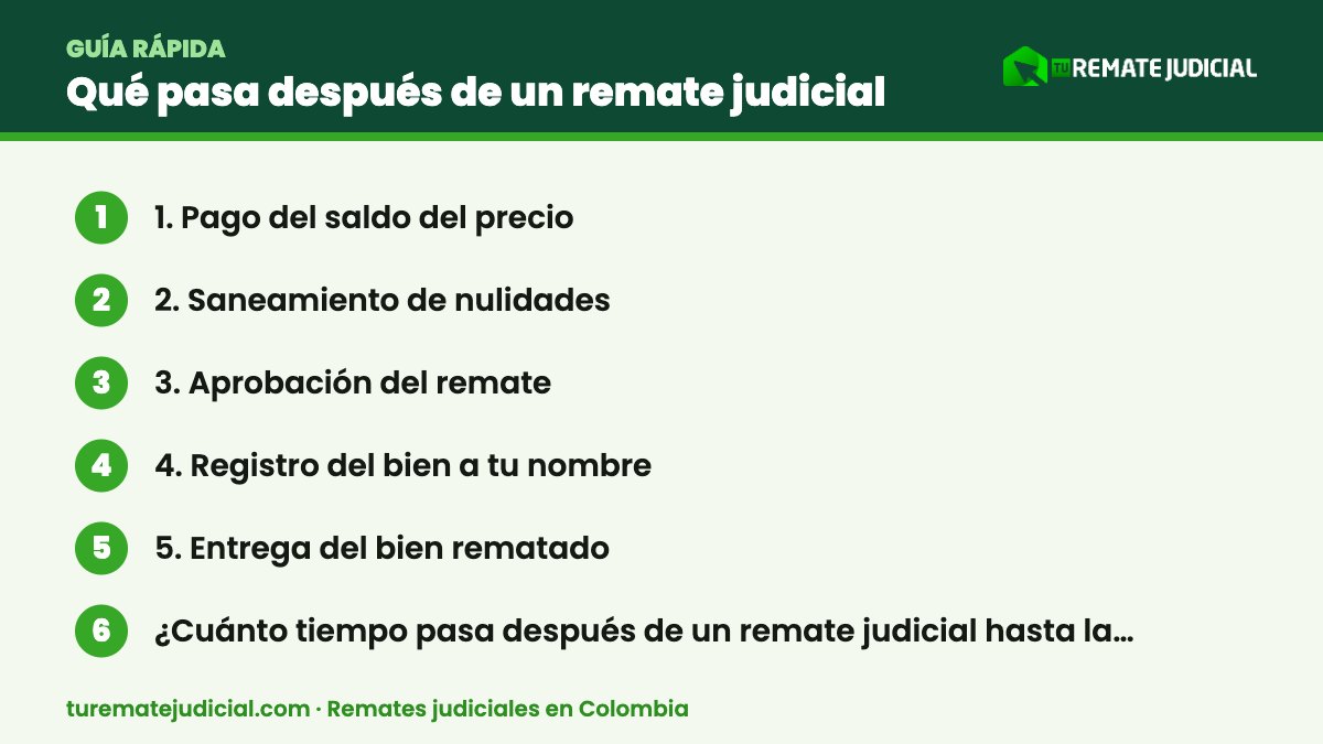 Infografía: después de un remate judicial – resumen