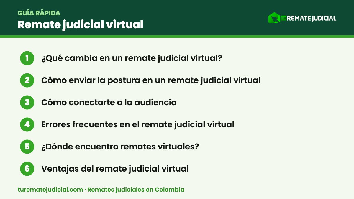 Infografía: remate judicial virtual – resumen